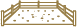 Brown rectangular wafer cookie with small holes on a white background.