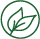 Green leaf inside a circular arrow symbolizing eco-friendly or recycling concept.