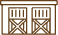 Stacked wooden crates with diagonal slats and dark metal hooks on top.