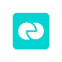 Integration partner logo mark, two interlocking circles on a teal square