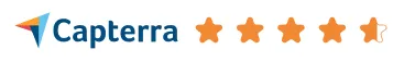 Capterra logo with a four-and-a-half star rating