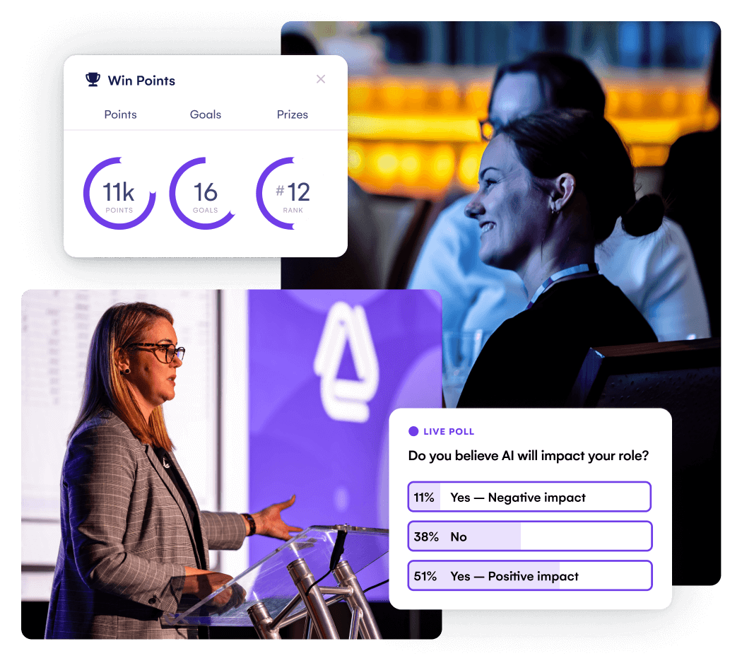 Graduates at a ceremony with live streaming and admin labels for a hybrid event