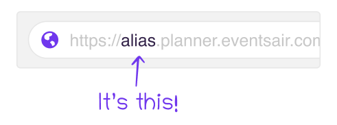 EventsAir Alias Example