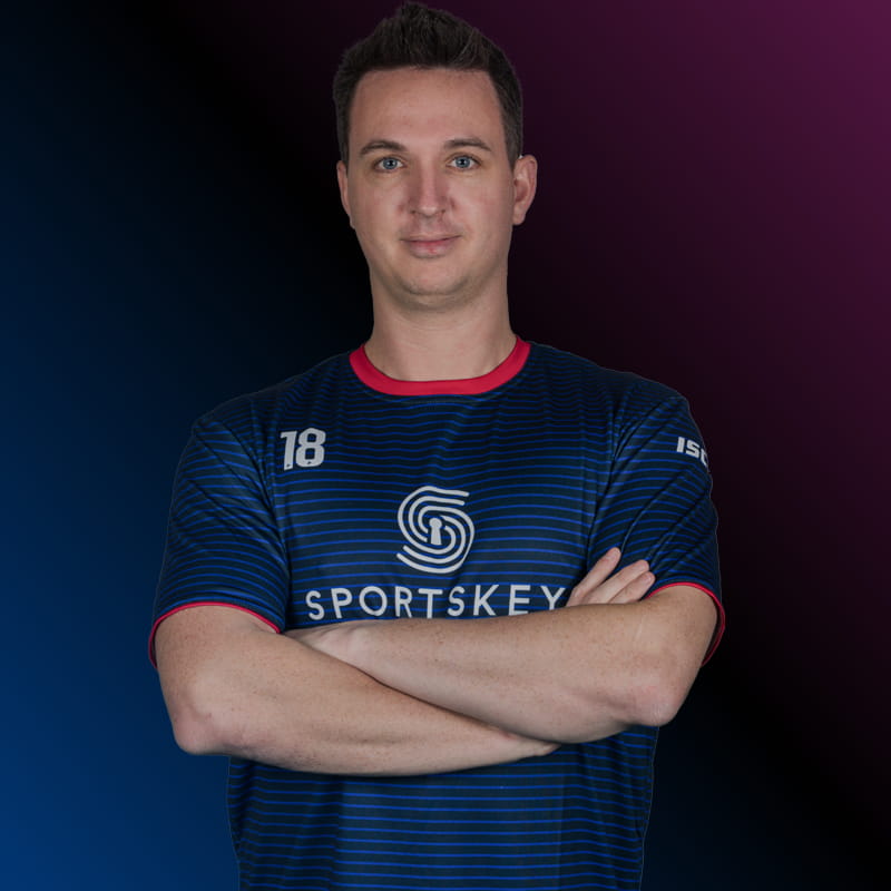 Dr. Job Fransen, Sport Science Director, wearing a SportsKey jersey