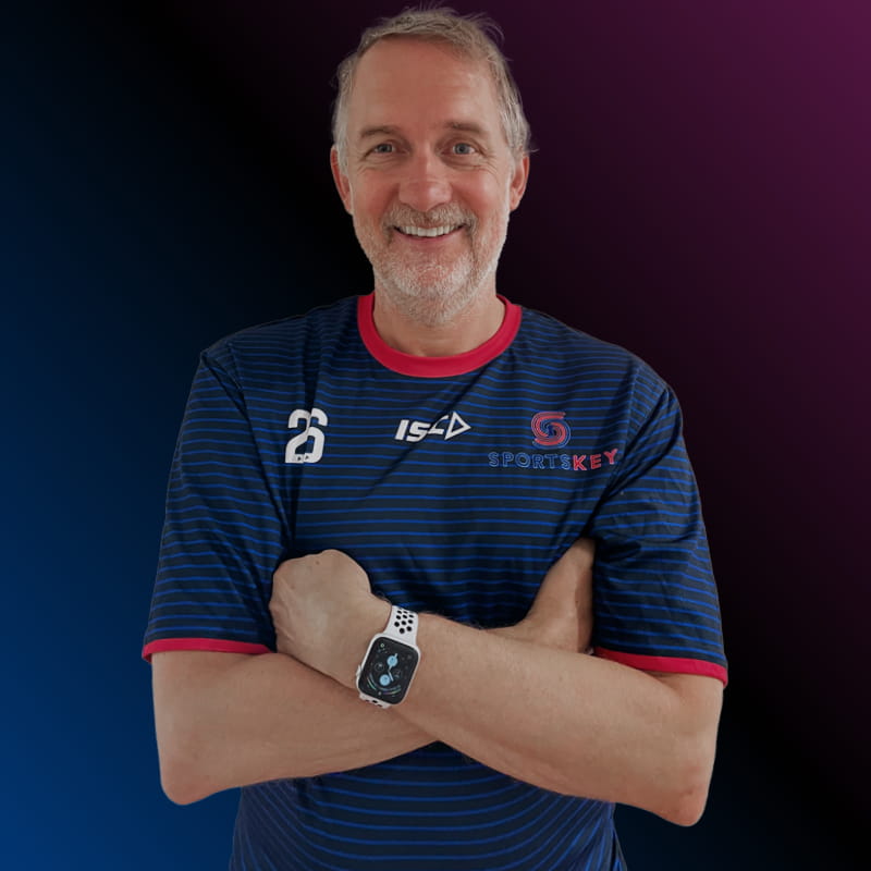 Prof. Gert-Jan Pepping, Senior Sport Scientist, wearing a SportsKey jersey
