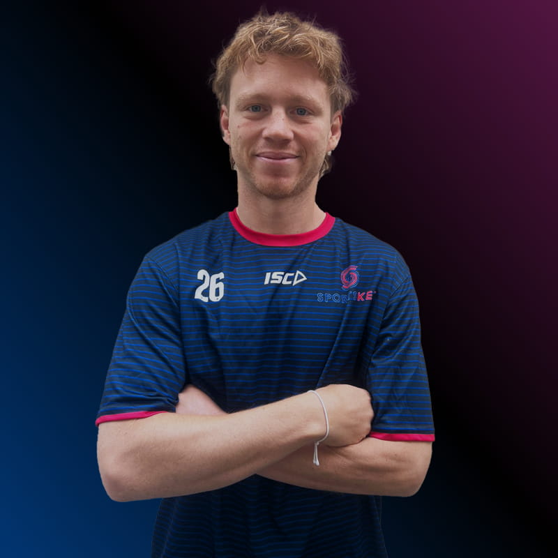 Callum Mills, Athletic Partnerships, wearing a SportsKey jersey