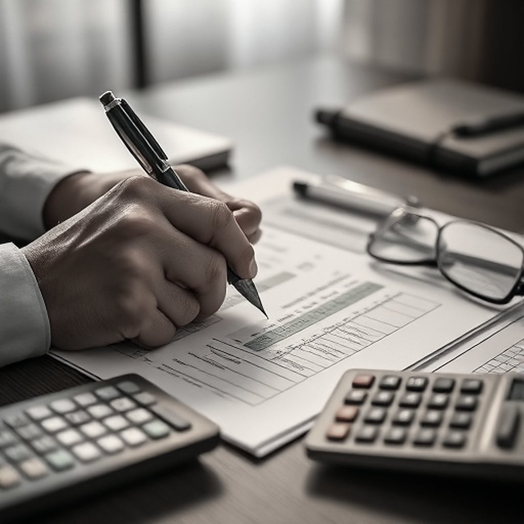 Analyst annotating a bank credit file