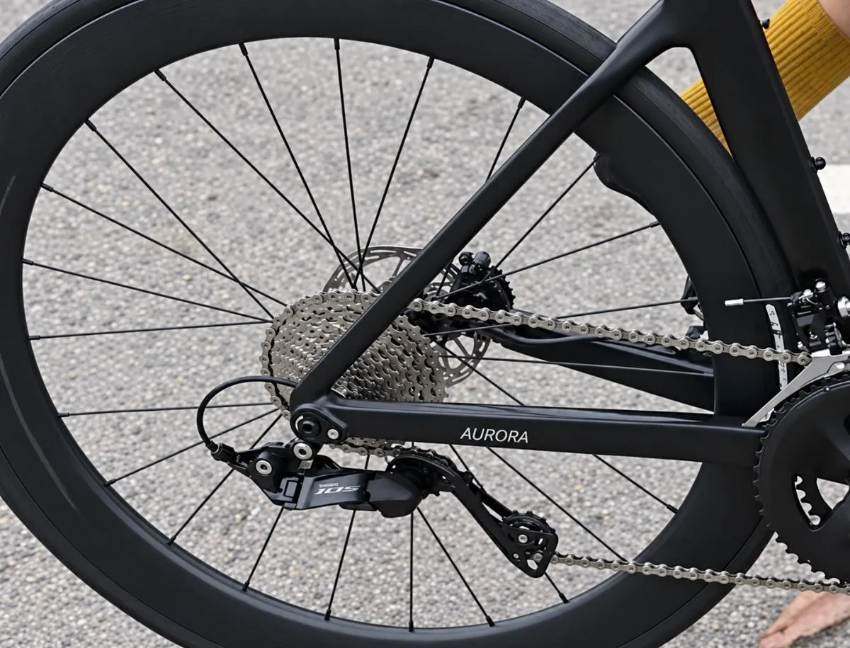 Shimano 105 R7120 rear derailleur and cassette on SAVA A7L Pro