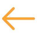 Orange left-pointing arrow with a black background.