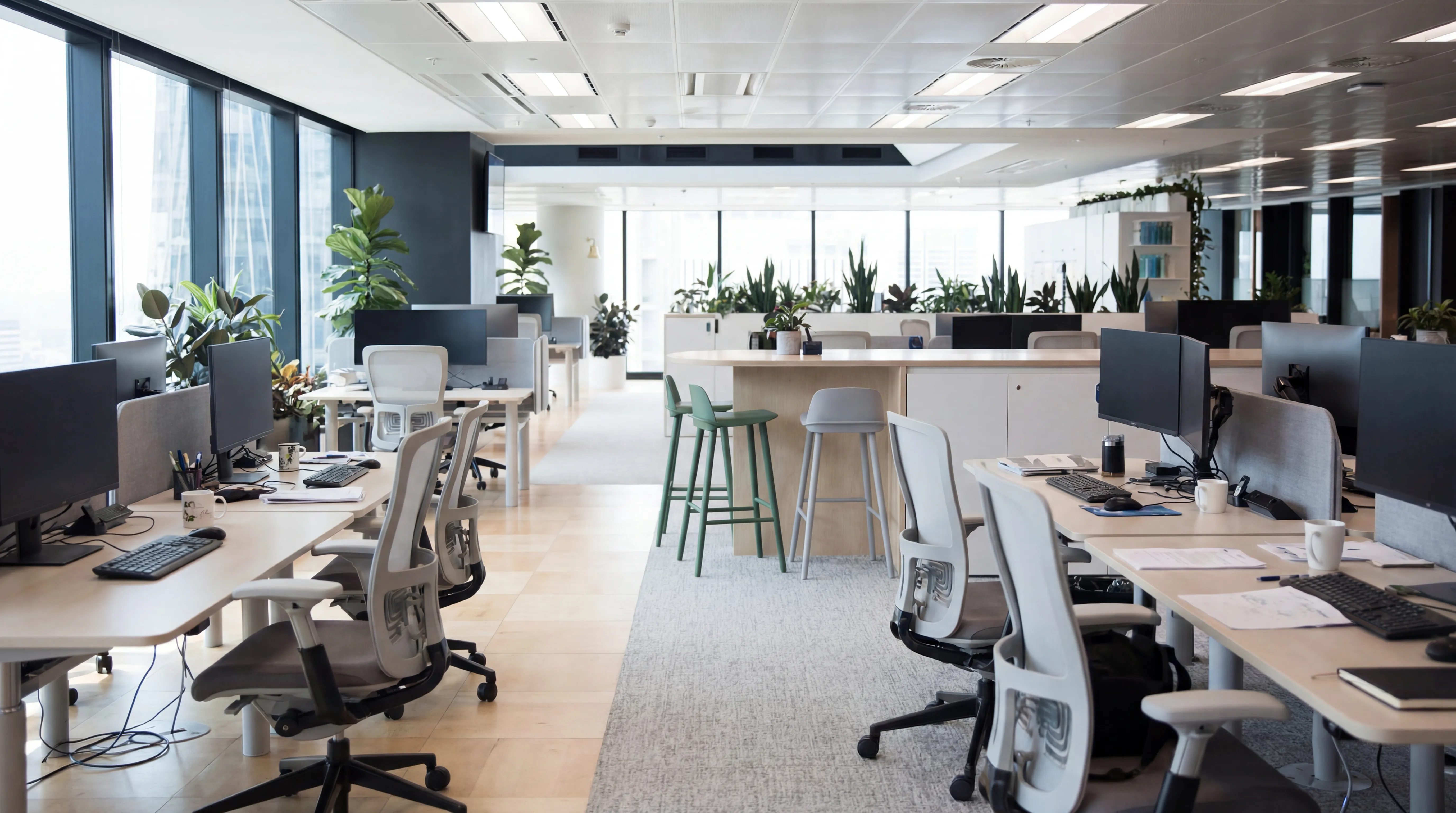 Workplace technology and office services scene.