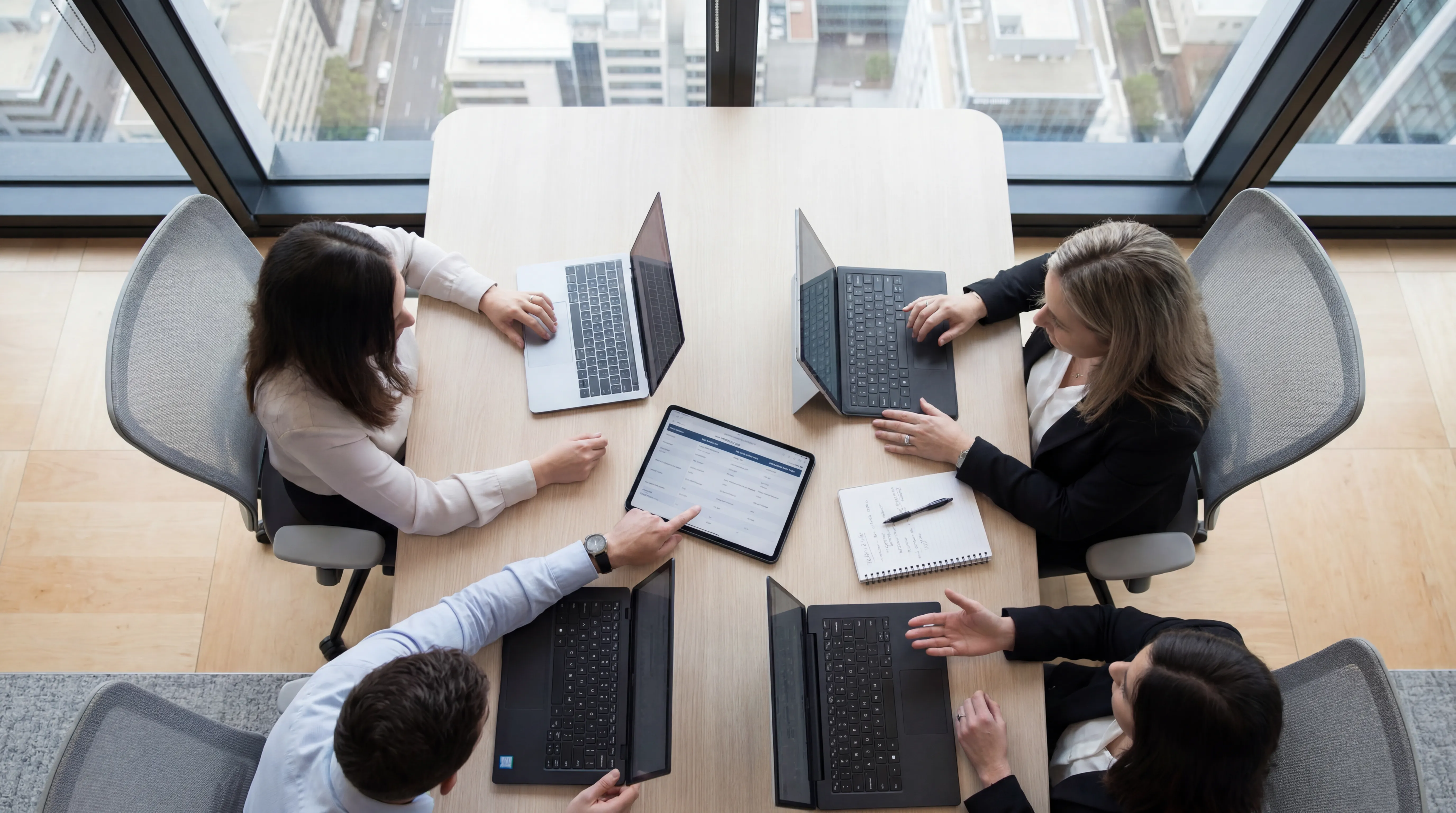 Workplace technology and office services scene.