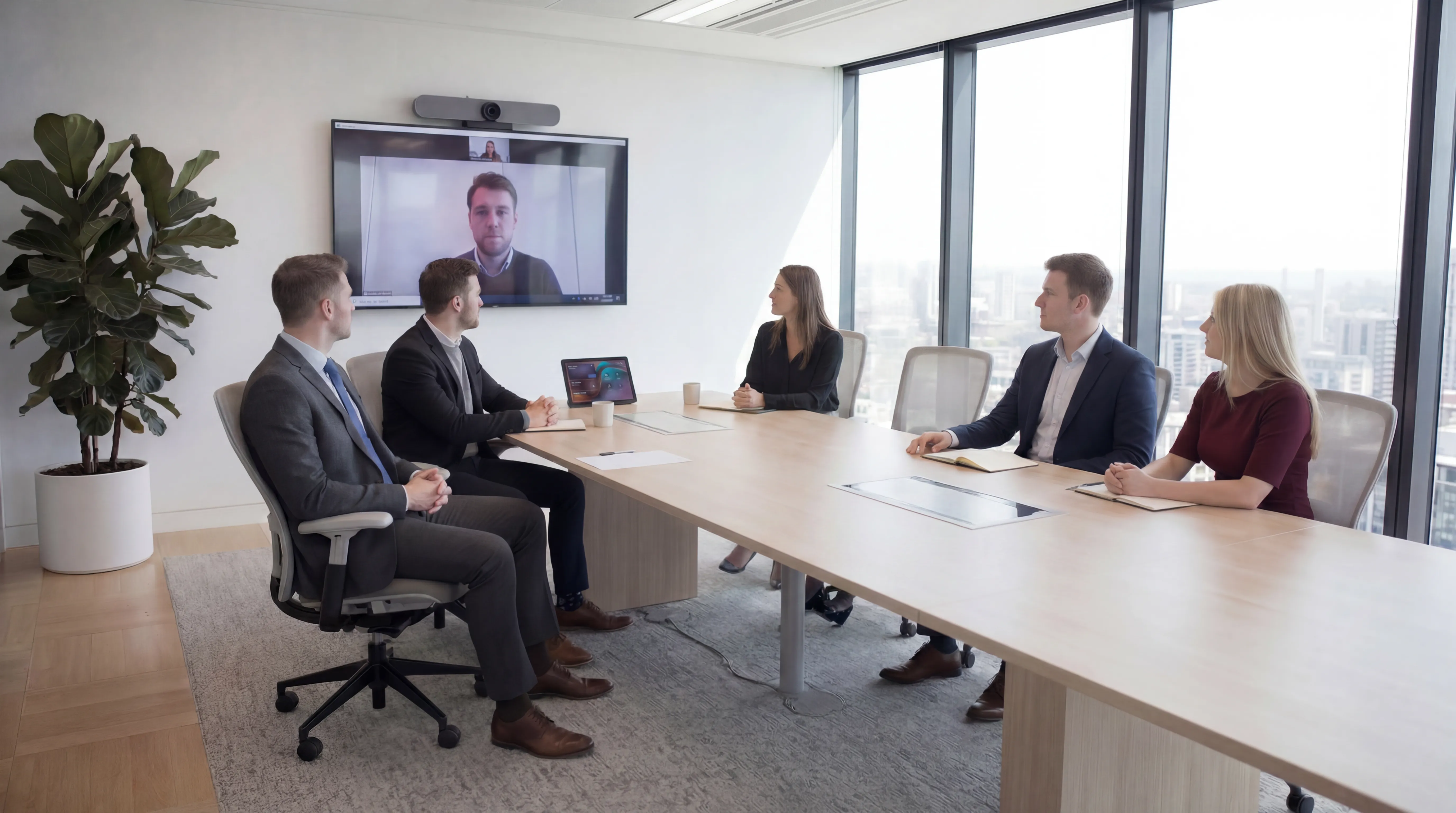 Workplace technology and office services scene.