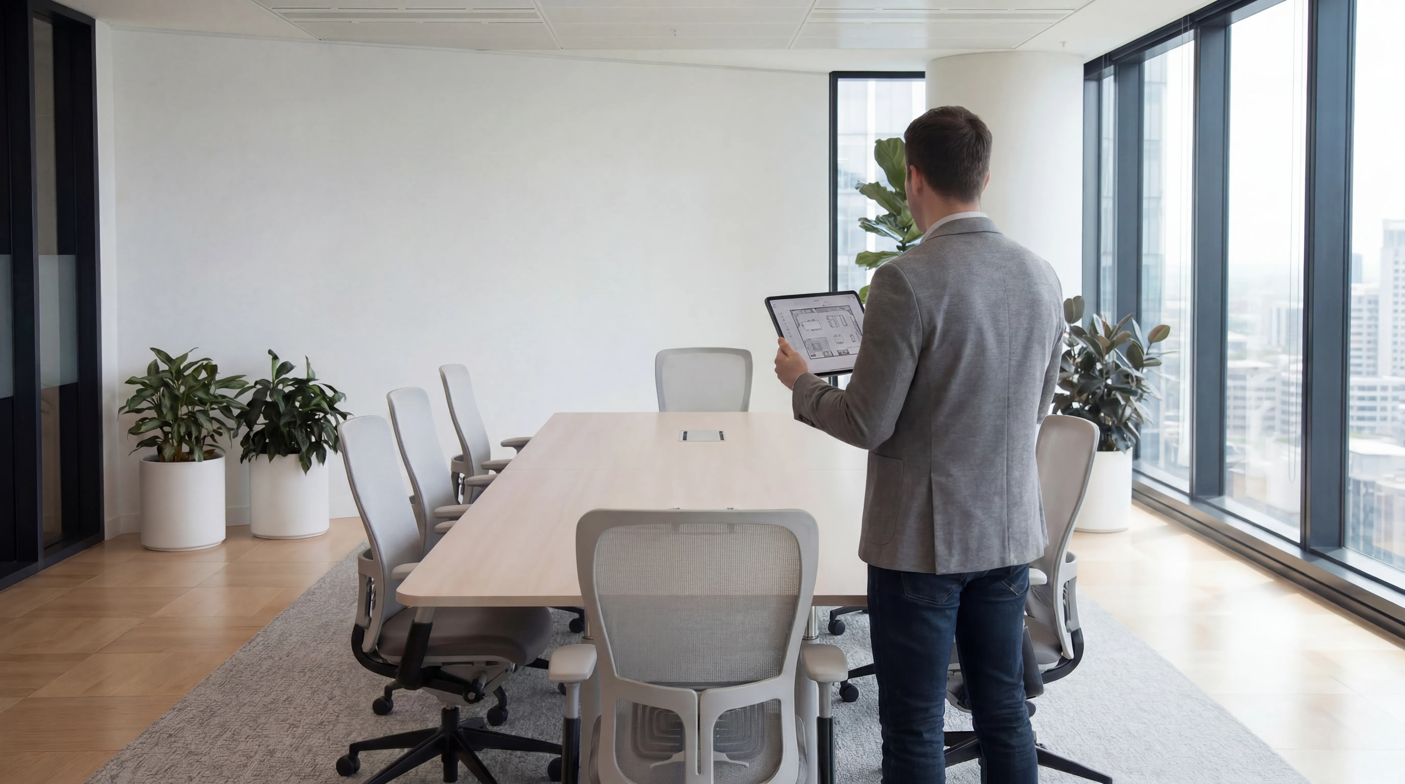 Workplace technology and office services scene.
