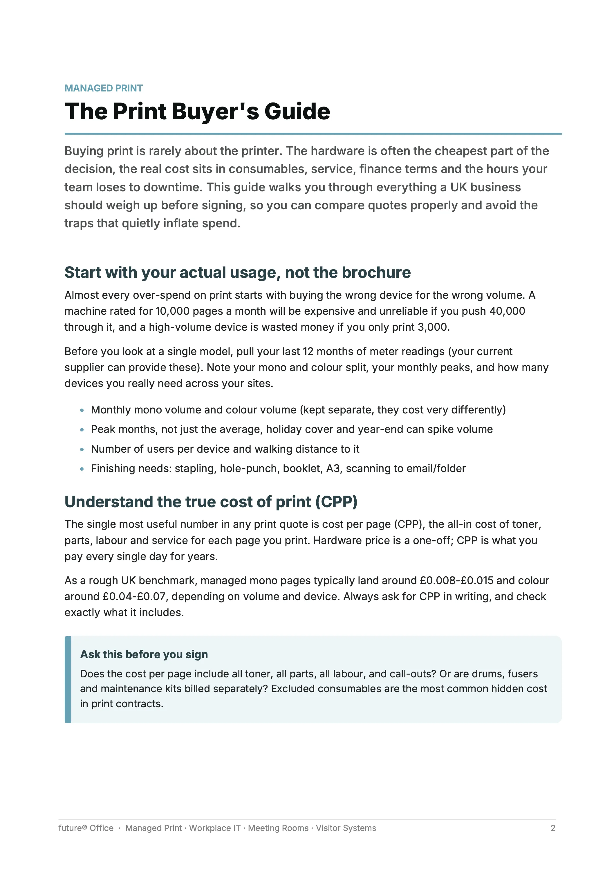 Preview page from Print Buyers Guide.