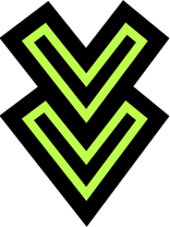 A down arrow icon