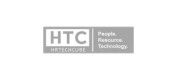 HTC HRTECHCUBE logo with the words People. Resource. Technology.