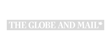 The Globe and Mail logo with a stylized blue globe and text in blue and black.