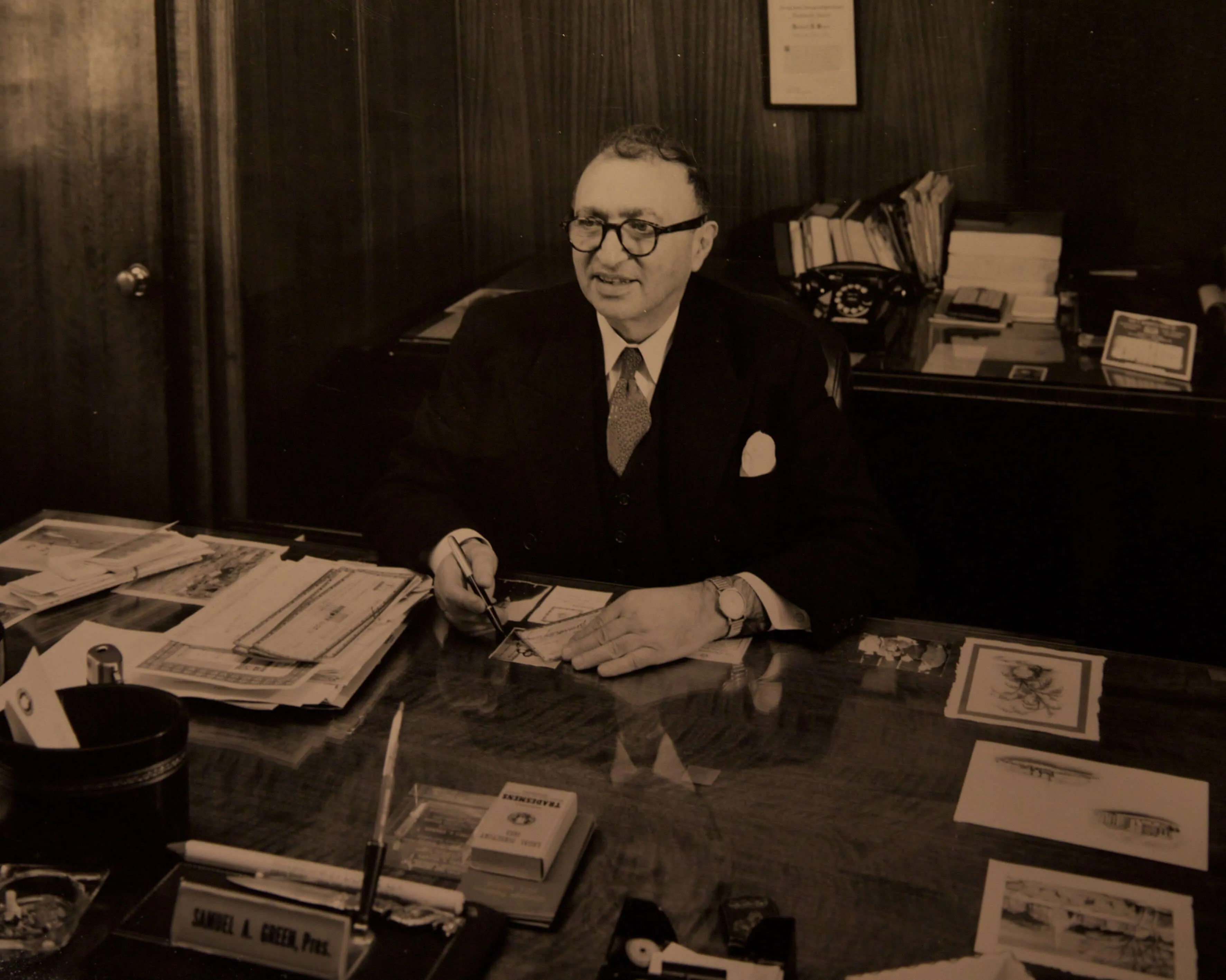 Samuel Green at Desk