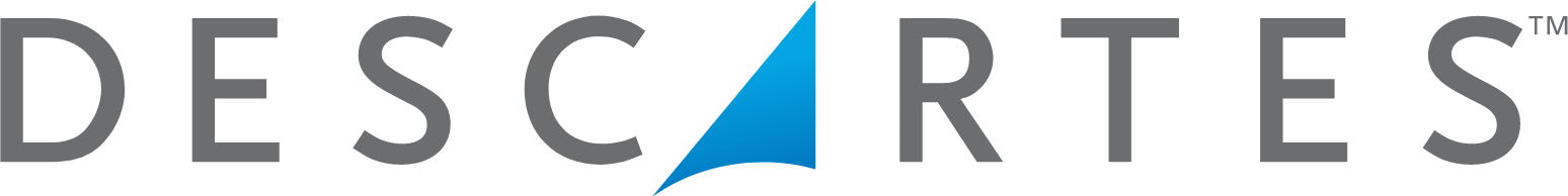 Descartes company logo with a blue triangular shape between letters C and R.