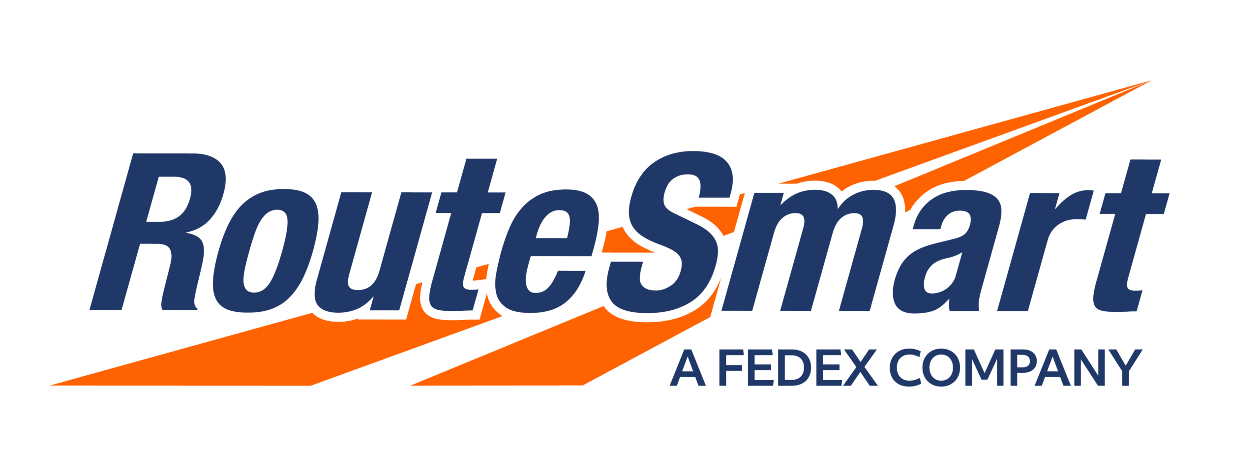 RouteSmart logo with orange stylized road and text 'A FedEx Company'.