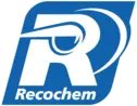 Blue and white logo with letter R and the word Recochem below.