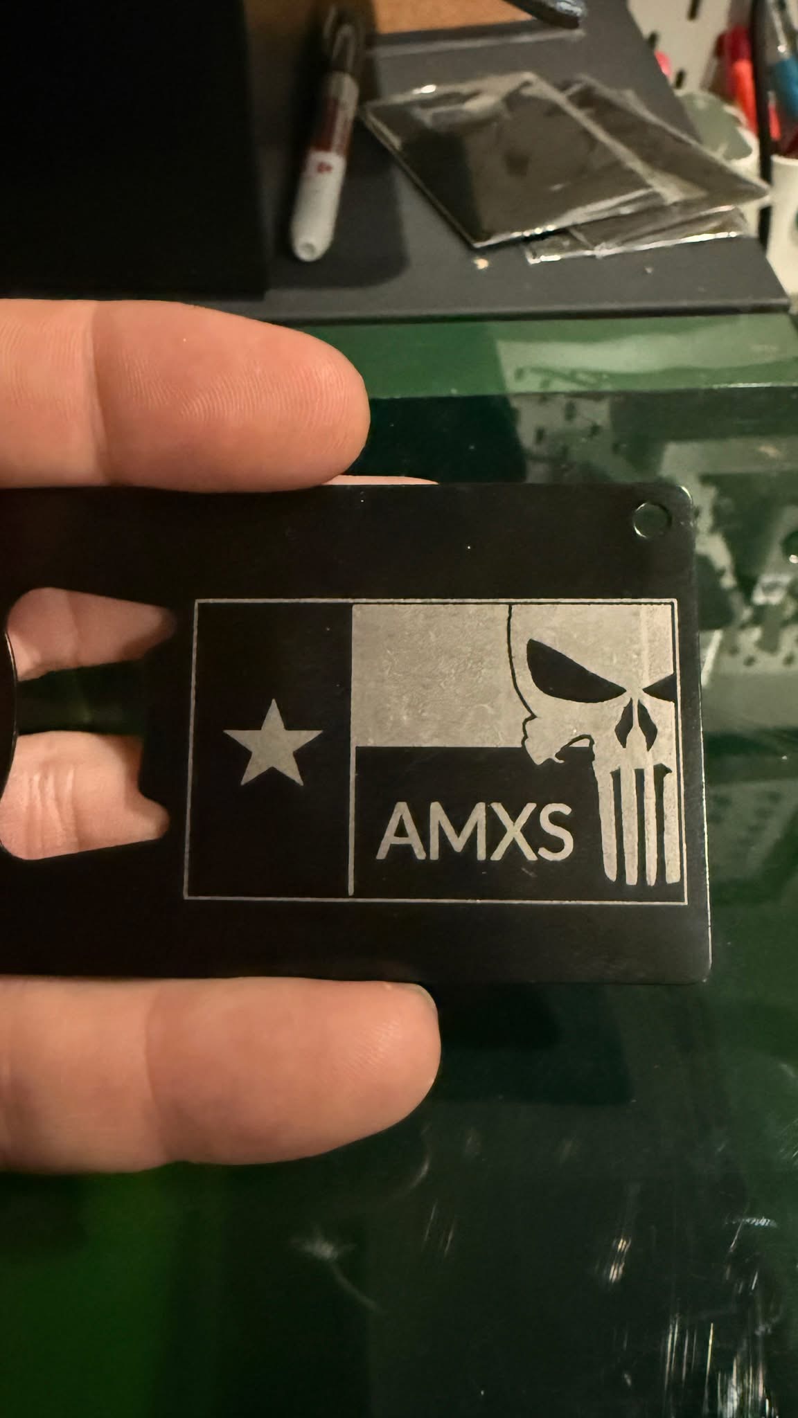 Completed custom engraving