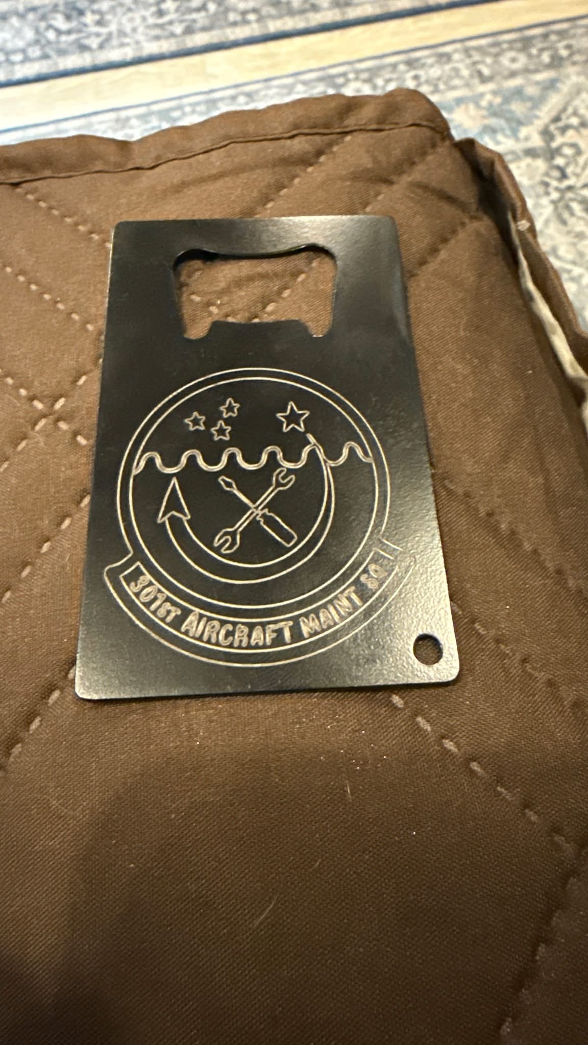Completed custom engraving