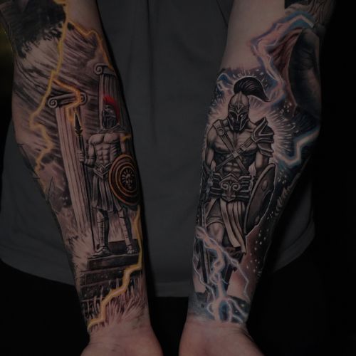 Color realism tattoos by Raza Tattoo Aarhus 