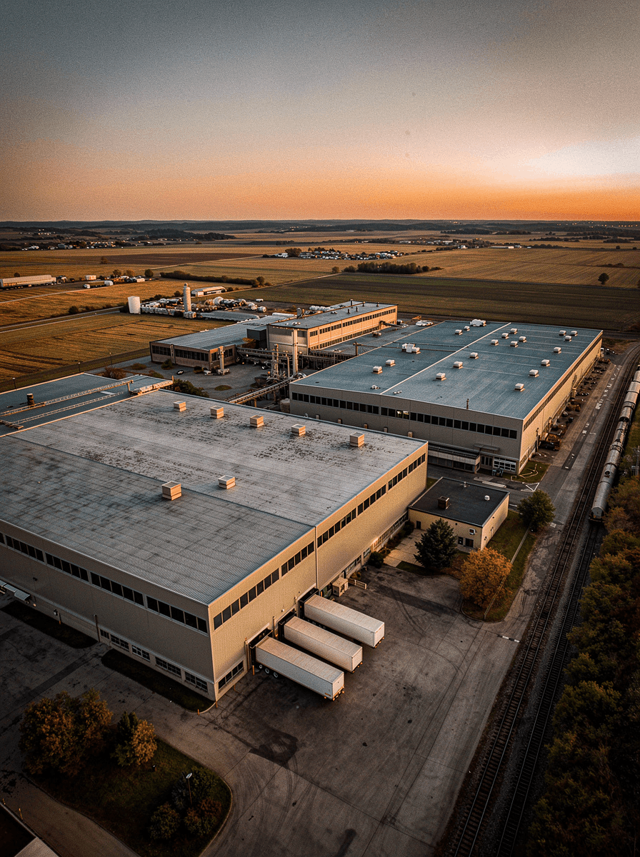 Two manufacturing teams coming together, suggesting a combined operation.
