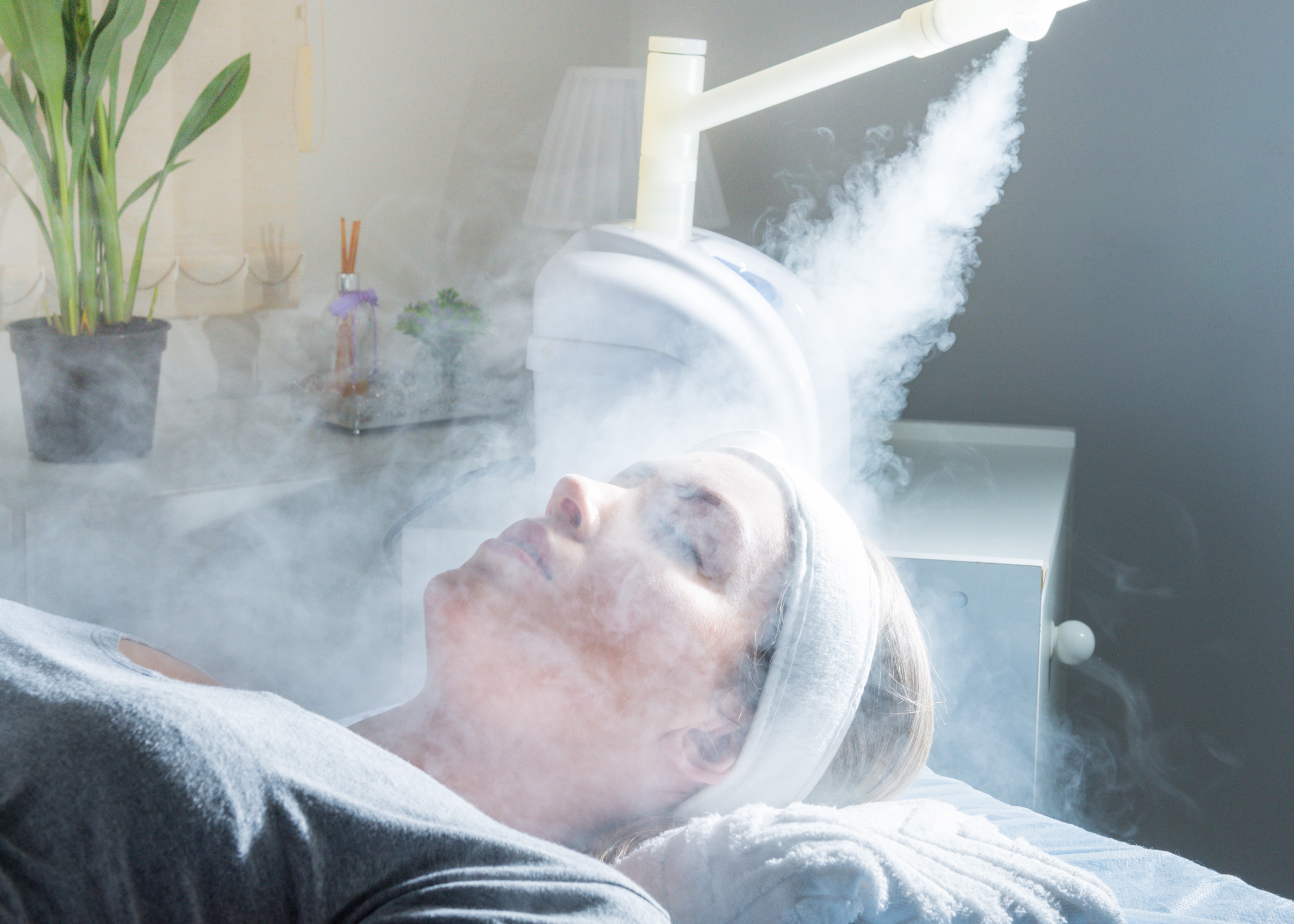 A woman using Ozone Therapy