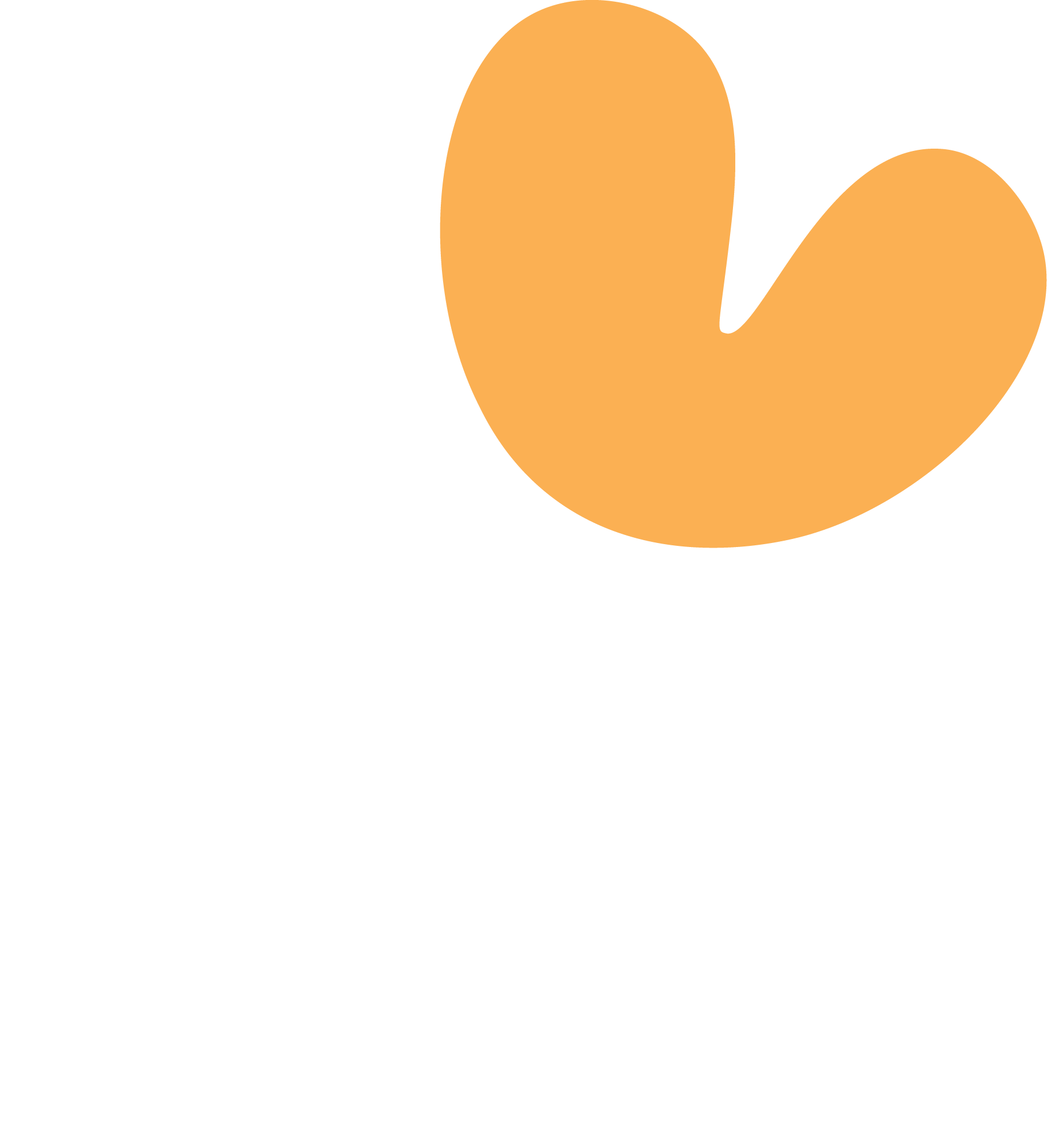 Abstract orange blob shape on a transparent background.