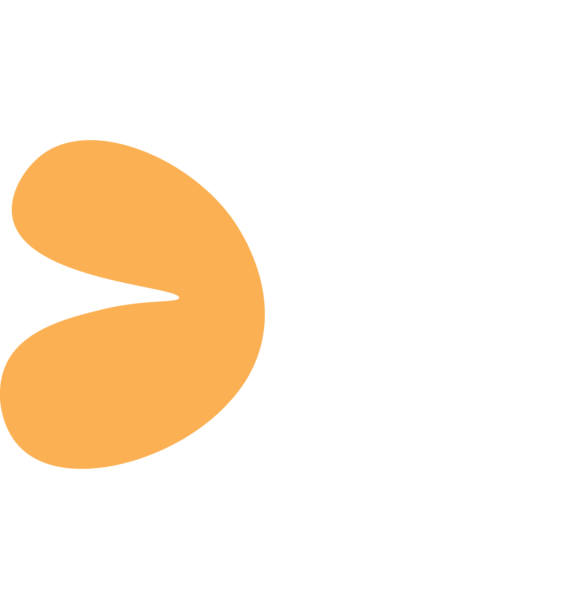Simple illustration of an orange, open-mouthed Pac-Man shape facing right on a transparent background.