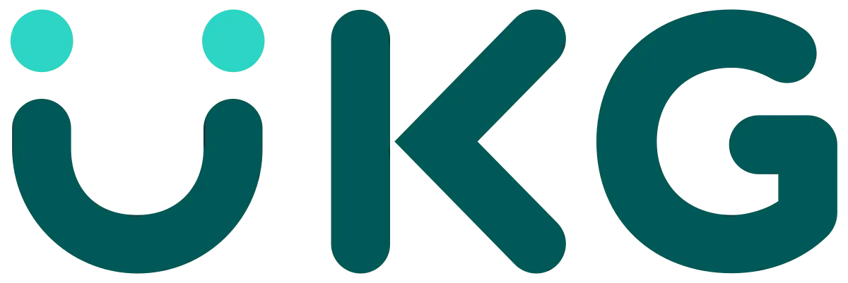 Logo consisting of stylized letters 'uKG' with turquoise dots above the 'u'.