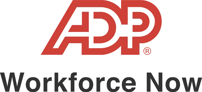 ADP logo with text Workforce Now below it.