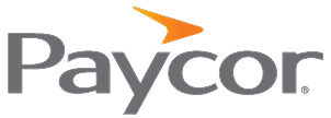 Paycor company logo with stylized orange arrow above the letter y.