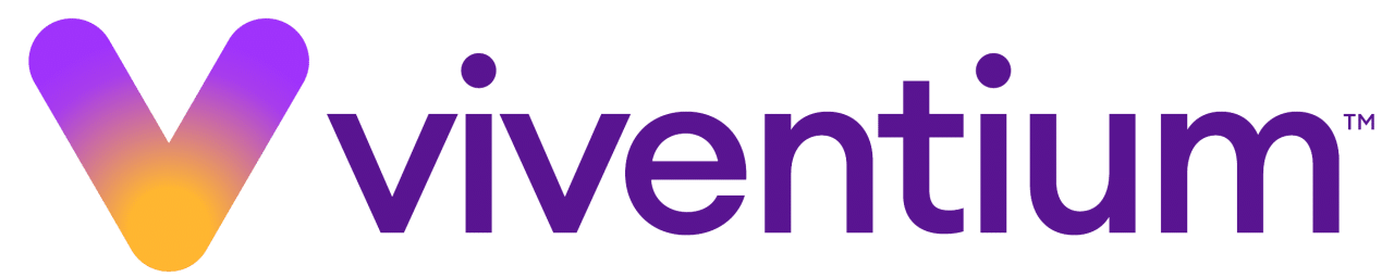 Viventium company name logo with a gradient purple and orange letter V.