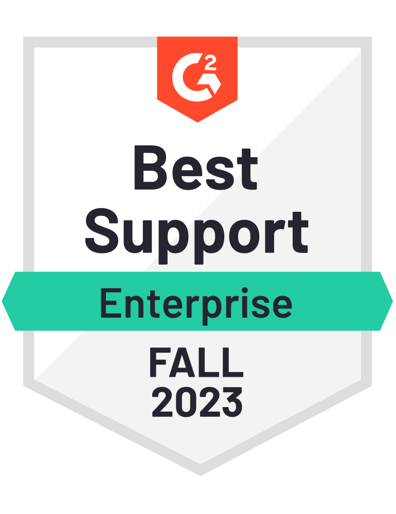 G2 badge — Easiest To Do Business With, Enterprise