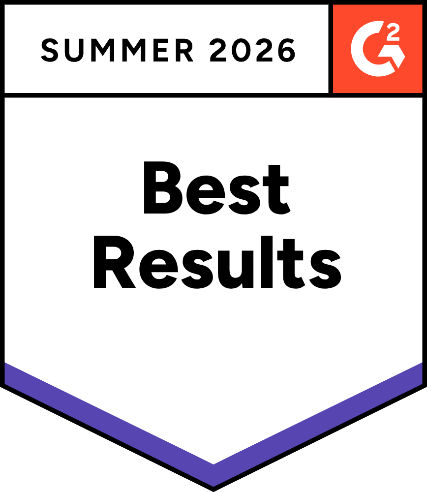 G2 Summer 2026 badge — Best Results