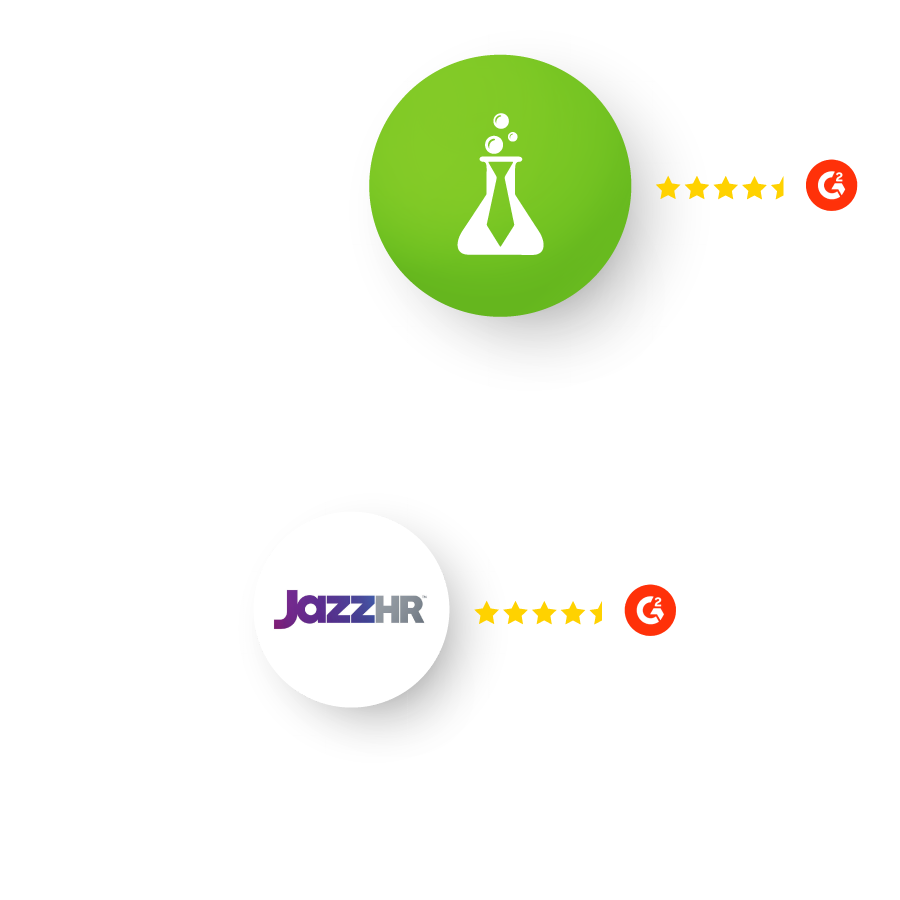 G2 grid comparing Hireology and JazzHR ratings