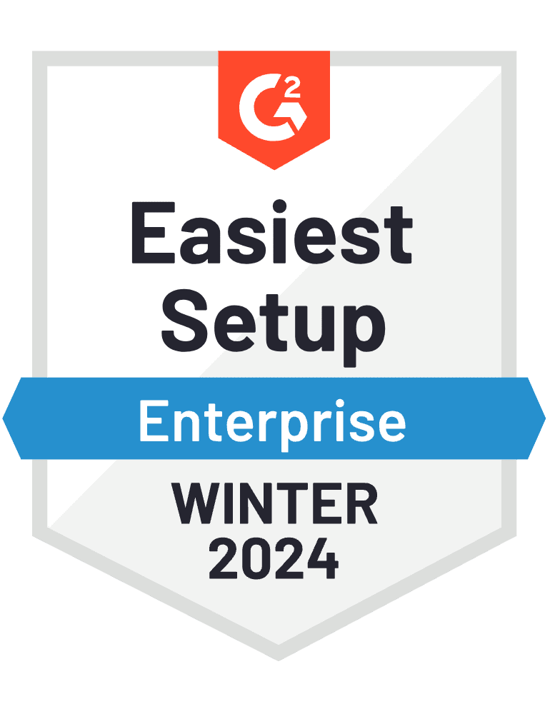 G2 Easiest Setup Enterprise Winter 2024