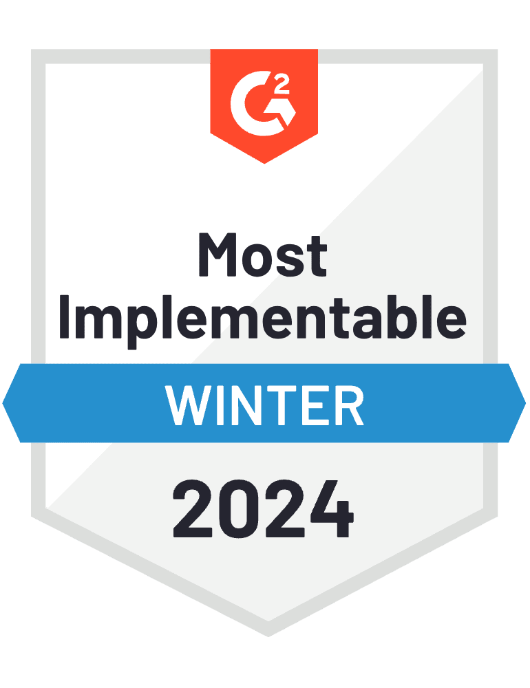 G2 badge — Most Implementable