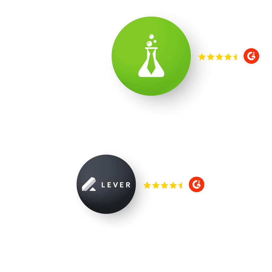 G2 grid comparing Hireology and Lever ratings