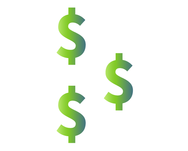Graphic of money flying away