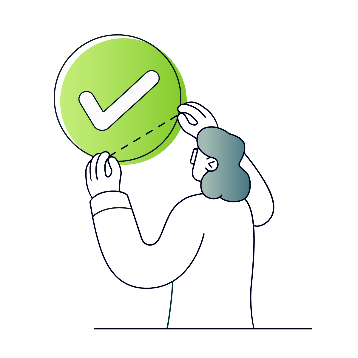 Nurse giving a thumbs up next to a checklist