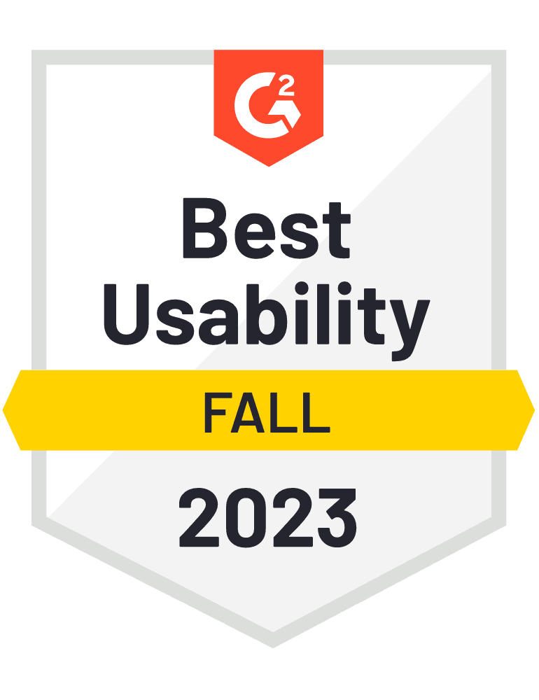 G2 badge — Best Usability