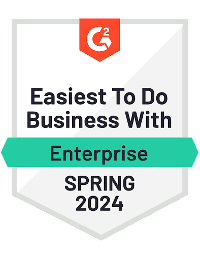 G2 badge — Easiest To Do Business With