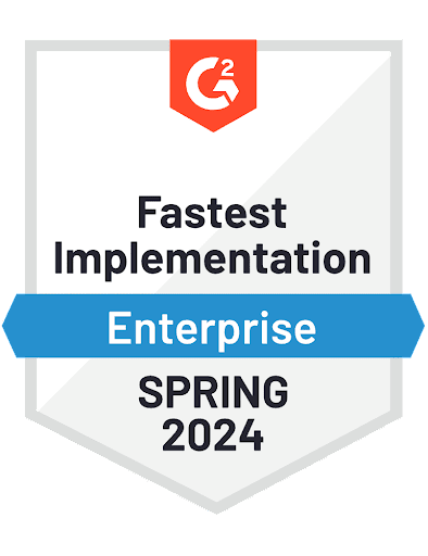 G2 badge — Fastest Implementation