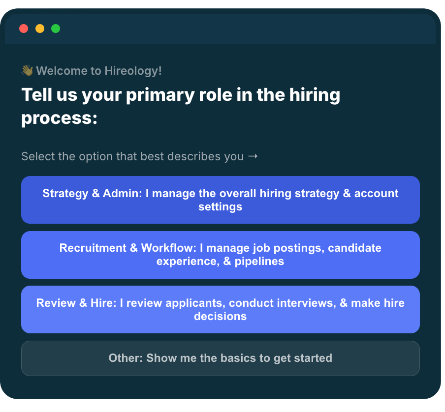 Hireology onboarding checklist product screenshot