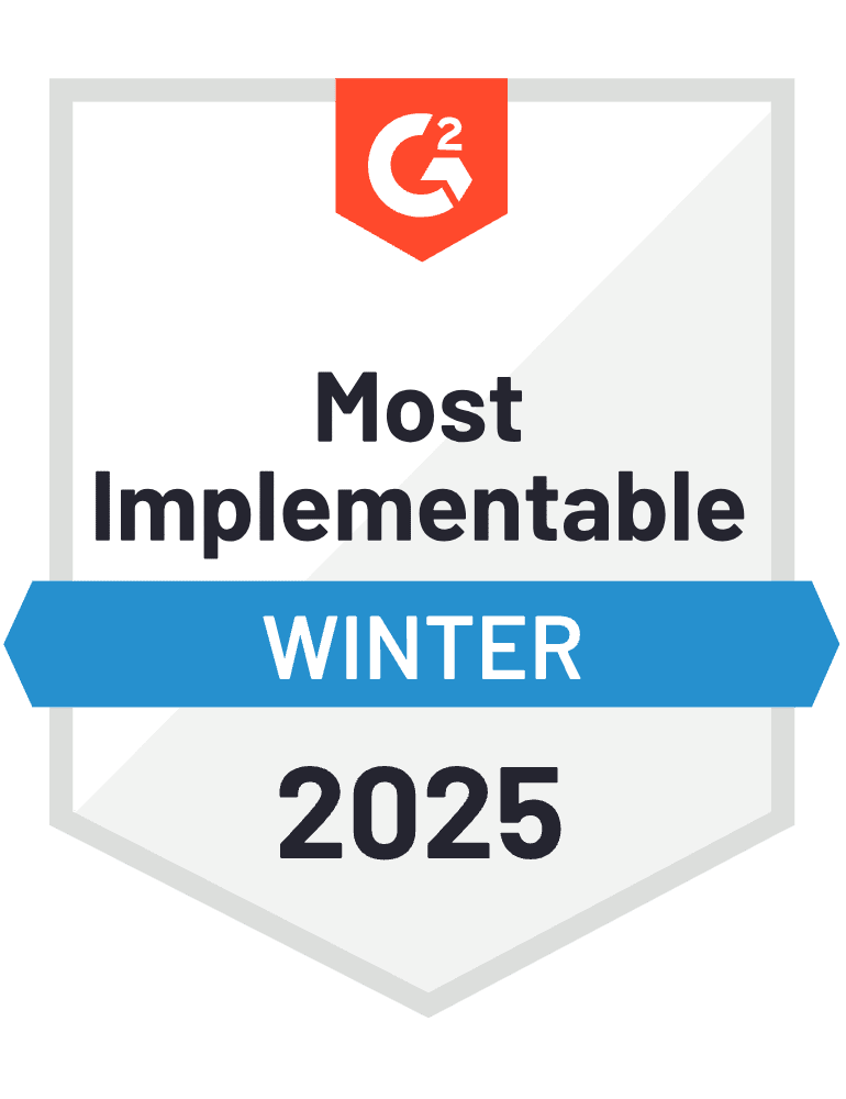 G2 badge — Most Implementable