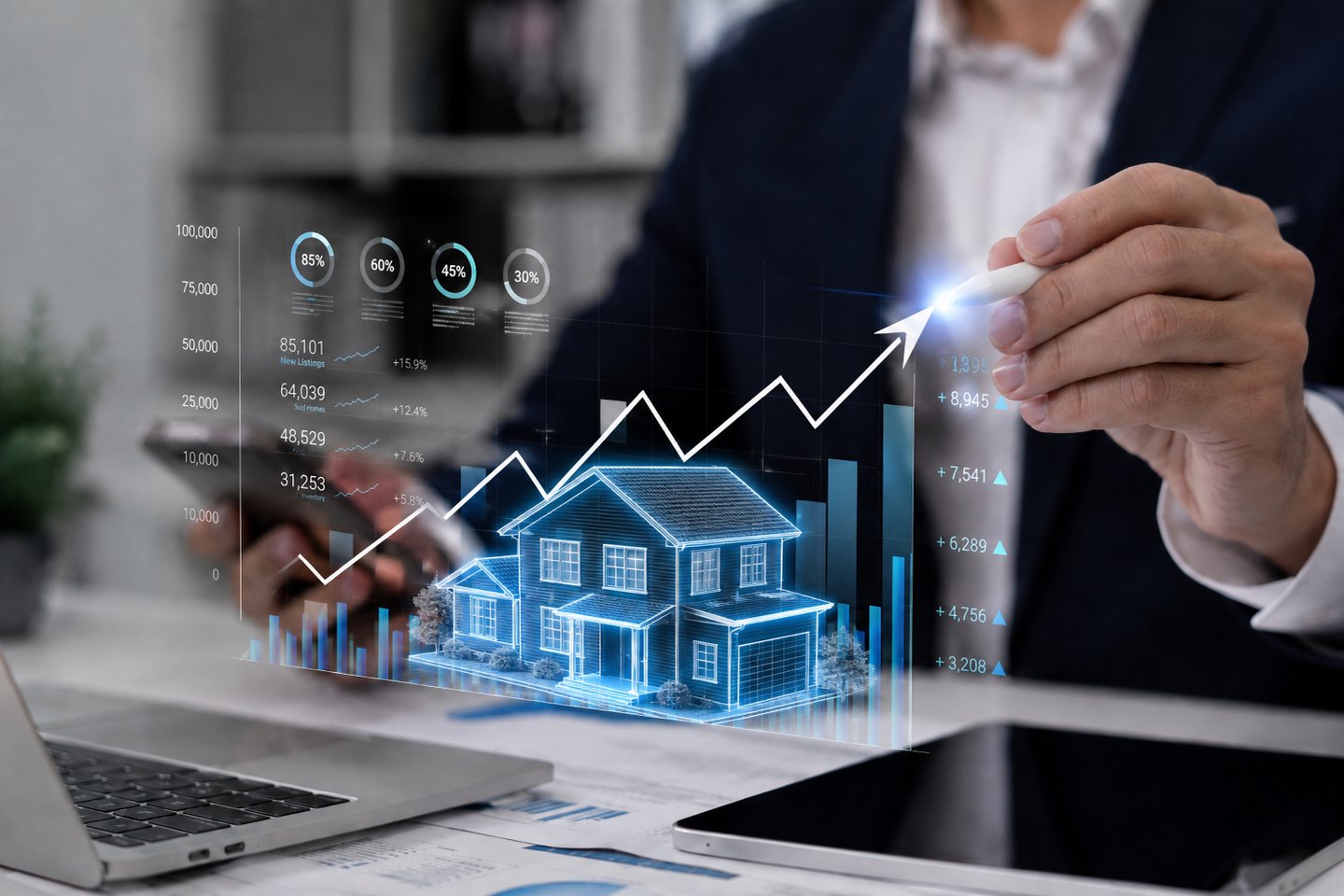Real estate market data and property value growth